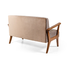 Namoradeira 2 Lugares Estofada Para Varanda Cléo Marrom Claro