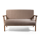 Namoradeira 2 Lugares Estofada Para Varanda Cléo Marrom Claro