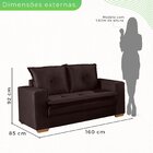 Namoradeira 2 Lugares Ipanema Marrom