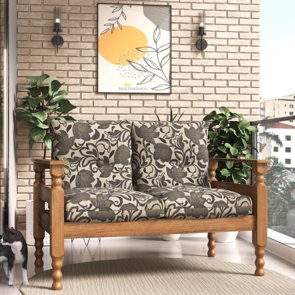 Namoradeira 2 Lugares Madeira Maciça Liz Multimóveis Cr7002.t