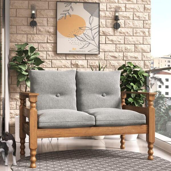 Namoradeira 2 Lugares Madeira Maciça Liz Multimóveis Cr7002.t