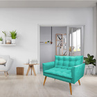 Namoradeira 2 Lugares Olivia Suede Pés Palito Castanho - Pall