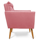 Namoradeira 2 Lugares Olivia Suede Pés Palito Castanho - Pall