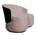 Namoradeira 2 Lugares Orgânica Decorativa Lara Veludo Rosê/pu