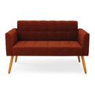 Namoradeira 2 Lugares Pé Palito Castanho Elisa Bouclê D03 - D