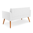 Namoradeira 2 Lugares Pé Palito Castanho Elisa Bouclê D03 - D