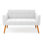 Namoradeira 2 Lugares Pé Palito Castanho Elisa Bouclê D03 - D