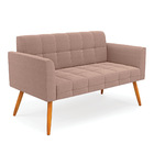 Namoradeira 2 Lugares Pé Palito Castanho Elisa Bouclê D03 - D