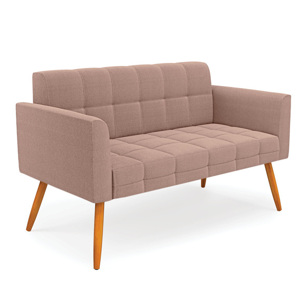 Namoradeira 2 Lugares Pé Palito Castanho Elisa Bouclê D03 - D