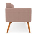 Namoradeira 2 Lugares Pé Palito Castanho Elisa Bouclê D03 - D