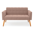 Namoradeira 2 Lugares Pé Palito Castanho Elisa Bouclê D03 - D