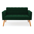 Namoradeira 2 Lugares Pé Palito Castanho Elisa Bouclê D03 - D