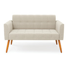 Namoradeira 2 Lugares Pé Palito Castanho Elisa Bouclê D03 - D