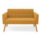 Namoradeira 2 Lugares Pé Palito Castanho Elisa Bouclê D03 - D