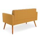 Namoradeira 2 Lugares Pé Palito Castanho Elisa Bouclê D03 - D