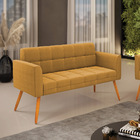 Namoradeira 2 Lugares Pé Palito Castanho Elisa Bouclê D03 - D