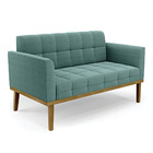 Namoradeira 2 Poltronas Base Madeira Fixa Cast Elisa Bouclê D