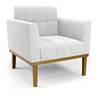 Namoradeira 2 Poltronas Base Madeira Fixa Cast Elisa Bouclê D