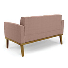 Namoradeira 2 Poltronas Base Madeira Fixa Cast Elisa Bouclê D