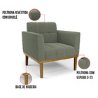 Namoradeira 2 Poltronas Base Madeira Fixa Cast Elisa Bouclê D