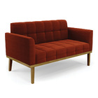 Namoradeira 2 Poltronas Base Madeira Fixa Cast Elisa Bouclê T