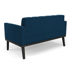 Namoradeira 2 Poltronas Base Madeira Fixa Pto Elisa Bouclê Az