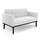 Namoradeira 2 Poltronas Base Madeira Fixa Pto Elisa Bouclê D0