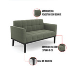 Namoradeira 2 Poltronas Base Madeira Fixa Pto Elisa Bouclê D0