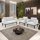 Namoradeira 2 Poltronas Base Madeira Fixa Pto Elisa Bouclê Of