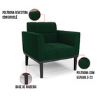 Namoradeira 2 Poltronas Base Madeira Fixa Pto Elisa Bouclê Ve