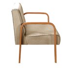 Namoradeira Anita Sofá 2 Lugares Moderna Braço Madeira 150