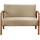 Namoradeira Anita Sofá 2 Lugares Moderna Braço Madeira 150