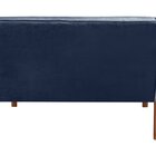 Namoradeira Anita Sofá 2 Lugares Moderna Braço Madeira Azul M