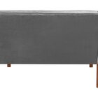 Namoradeira Anita Sofá 2 Lugares Moderna Braço Madeira Suede