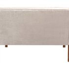 Namoradeira Anita Sofá 2 Lugares Moderna Braço Madeira Suede