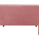 Namoradeira Anita Sofá 2 Lugares Moderna Braço Madeira Veludo