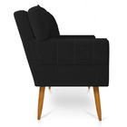 Namoradeira Anitta Linho Preto A79 Pés Palito Castanho D03 -