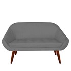 Namoradeira Anitta Pés Palito Suede Grafite - D'classe Decor