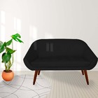 Namoradeira Anitta Pés Palito Suede Preto  - D'classe Decor