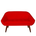 Namoradeira Anitta Pés Palito Suede Vermelho - D'classe Decor