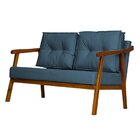 Namoradeira Base Reforçada Luxo Corino Vitoria Azul Marinho