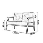 Namoradeira Base Reforçada Luxo Corino Vitoria Branco