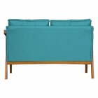 Namoradeira Base Reforçada Luxo Veludo Vitoria Azul Turquesa