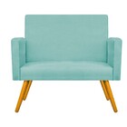 Namoradeira Beatriz Pés Palito Mel Suede Azul Tiffany - Amare