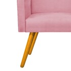 Namoradeira Beatriz Pés Palito Mel Suede Rosa Bebê - Amarena