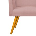 Namoradeira Beatriz Pés Palito Mel Suede Rosê - Amarena Móveis