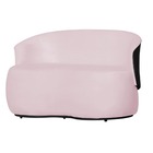 Namoradeira Beatriz Suede Rosa Bebê Composê Corino Preto - Va