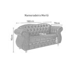 Namoradeira Chest 2 Lugares Merlô Courano Marrom Pinhão