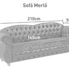 Namoradeira Chest 3 Lugares Merlô Courano Marrom Café