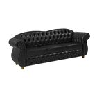 Namoradeira Chest 3 Lugares Merlô Courano Preto